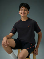 Technosport Kids Crew Neck Tshirt - B183 - BLACK