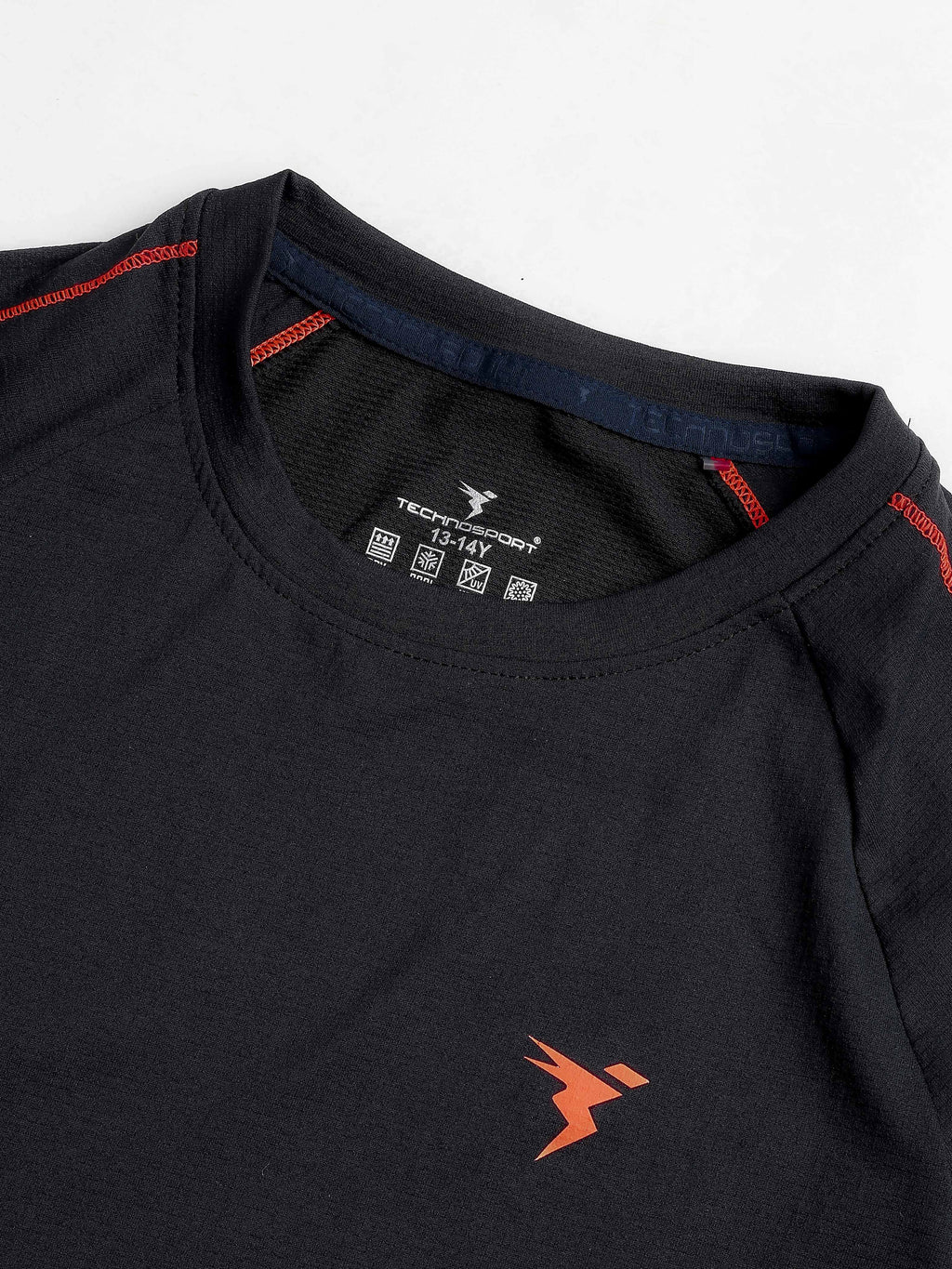 Technosport Kids Crew Neck Tshirt - B183 - BLACK