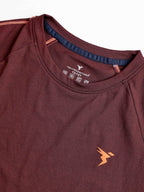 Technosport Kids Crew Neck Tshirt - B183 - CHOCOLATE TRUFFLE