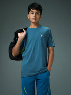 Technosport Kids Crew Neck Tshirt - B183 - HORIZON BLUE