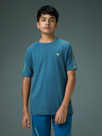 Technosport Kids Crew Neck Tshirt - B183 - HORIZON BLUE