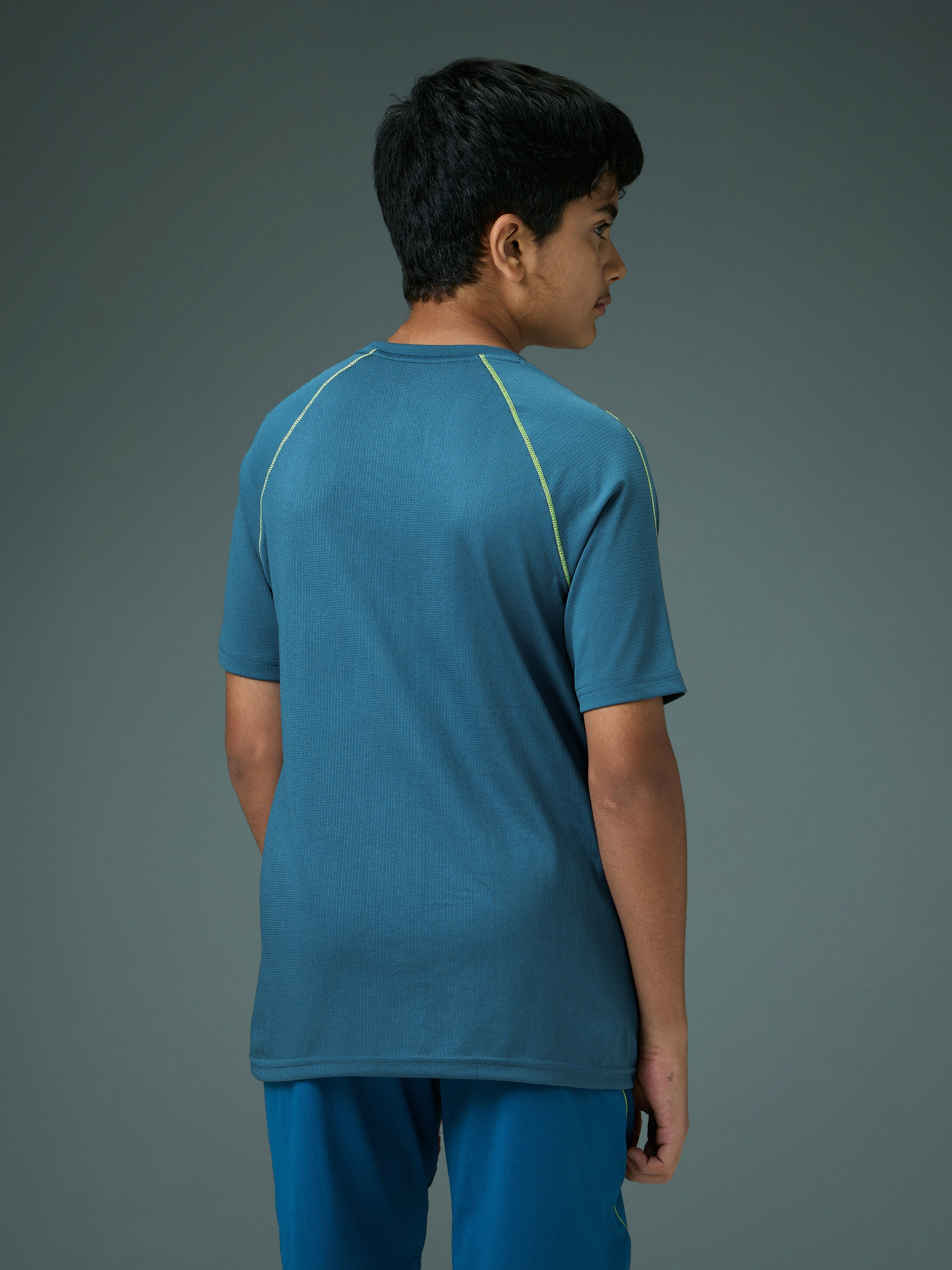 Technosport Kids Crew Neck Tshirt - B183 - HORIZON BLUE