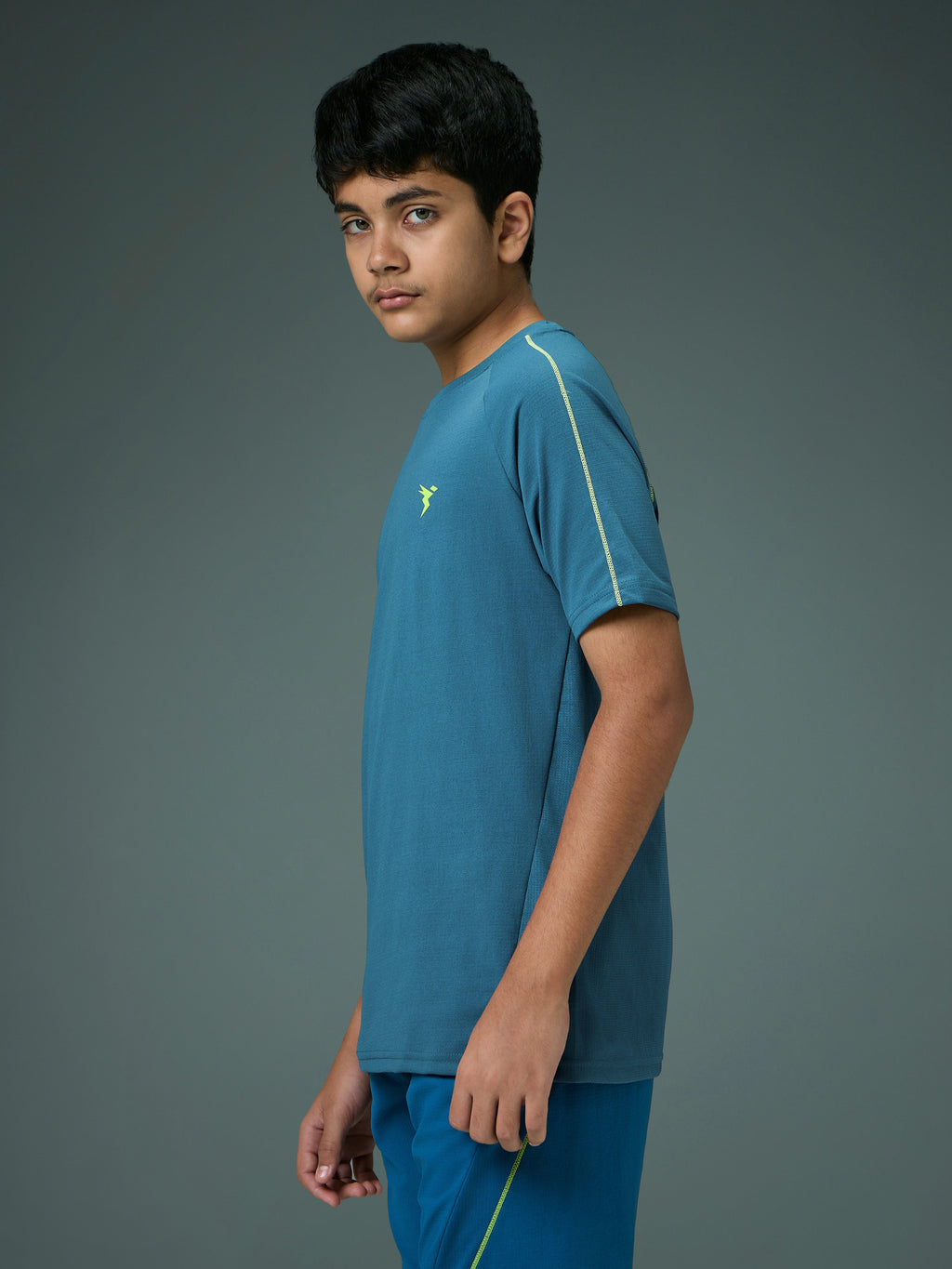 Technosport Kids Crew Neck Tshirt - B183 - HORIZON BLUE
