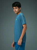 Technosport Kids Crew Neck Tshirt - B183 - HORIZON BLUE