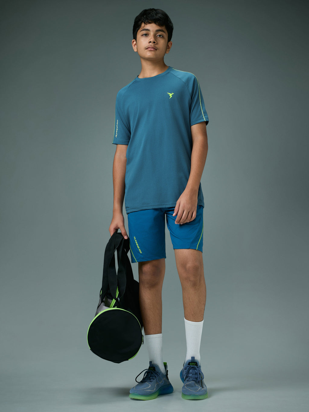 Technosport Kids Crew Neck Tshirt - B183 - HORIZON BLUE