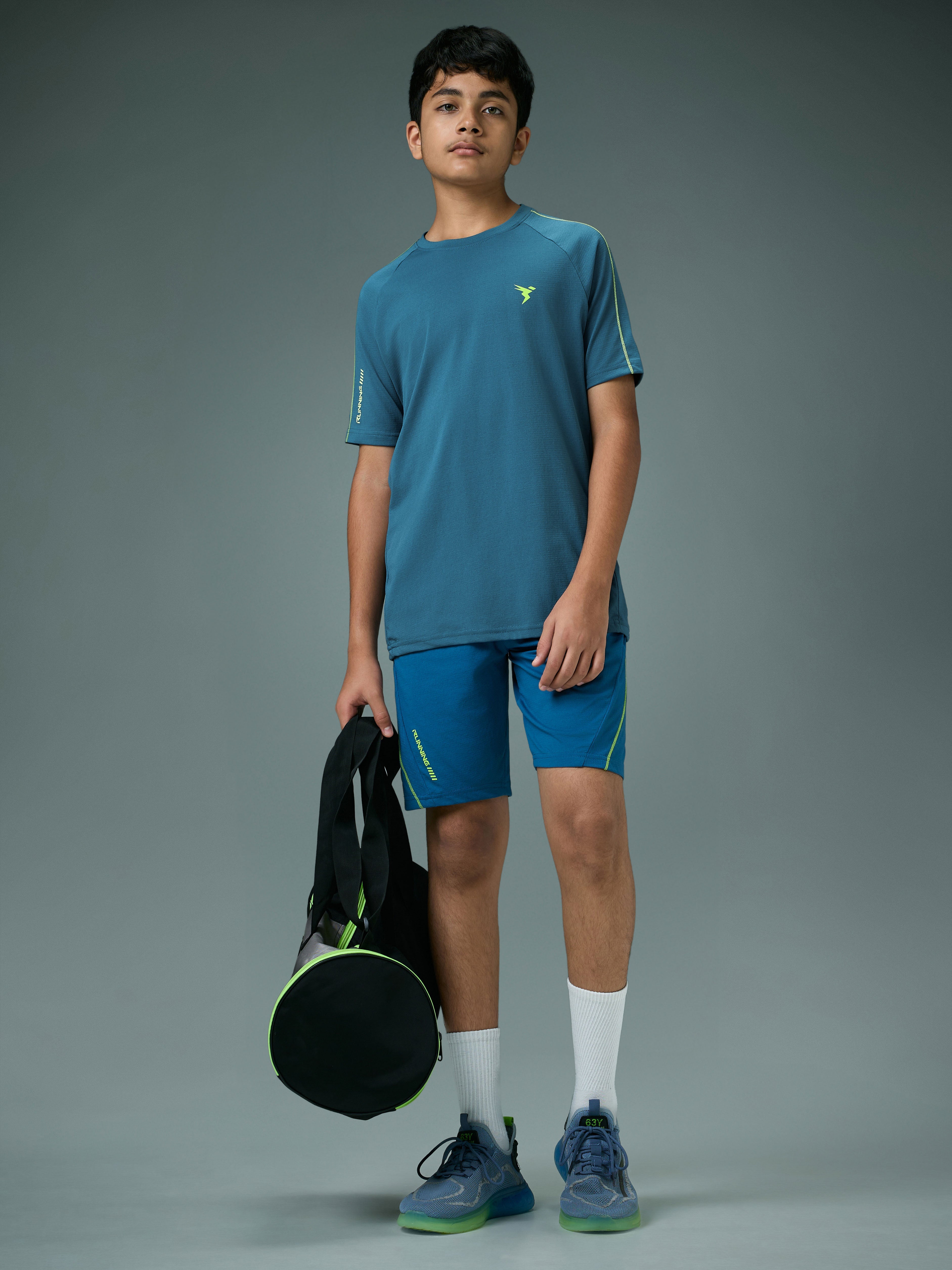 Technosport Kids Crew Neck Tshirt - B183 - HORIZON BLUE