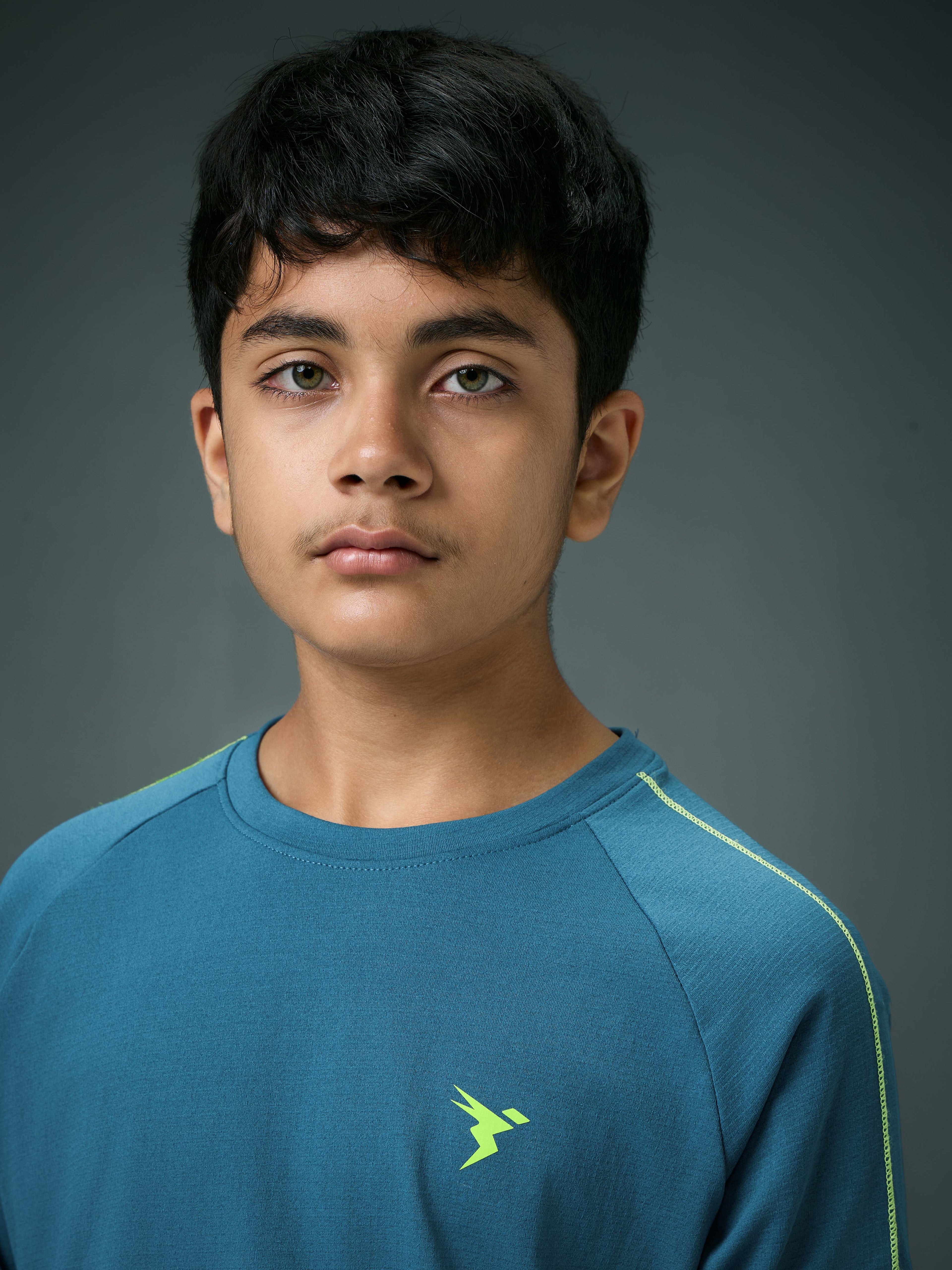 Technosport Kids Crew Neck Tshirt - B183 - HORIZON BLUE