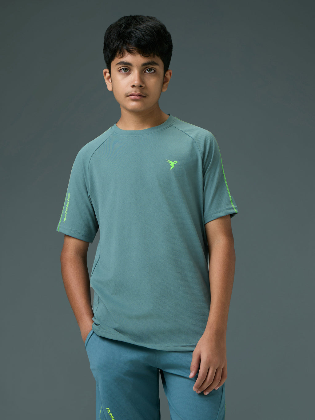 Technosport Kids Crew Neck Tshirt - B183 - NORTH ATLANTIC