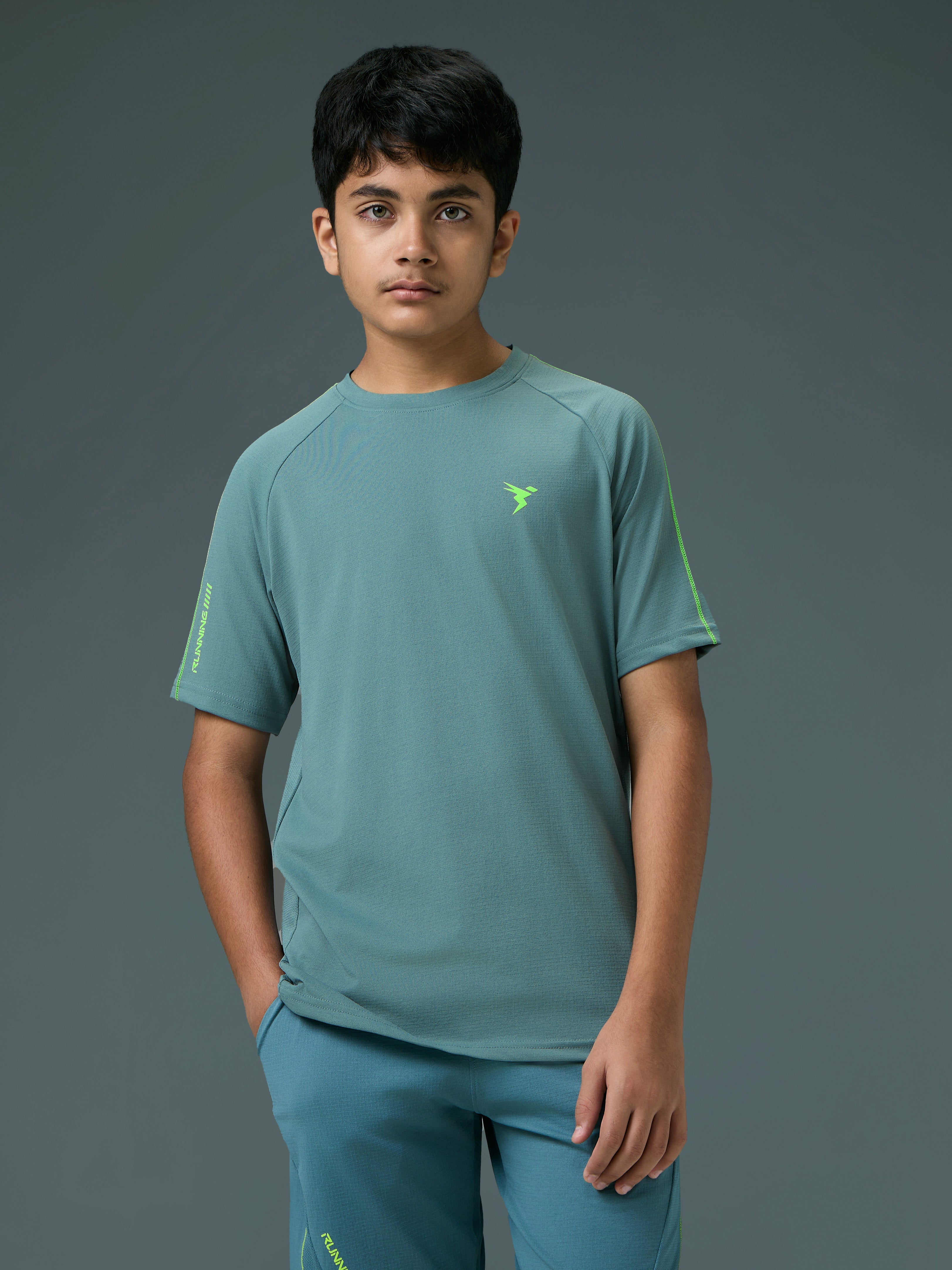 Technosport Kids Crew Neck Tshirt - B183 - NORTH ATLANTIC