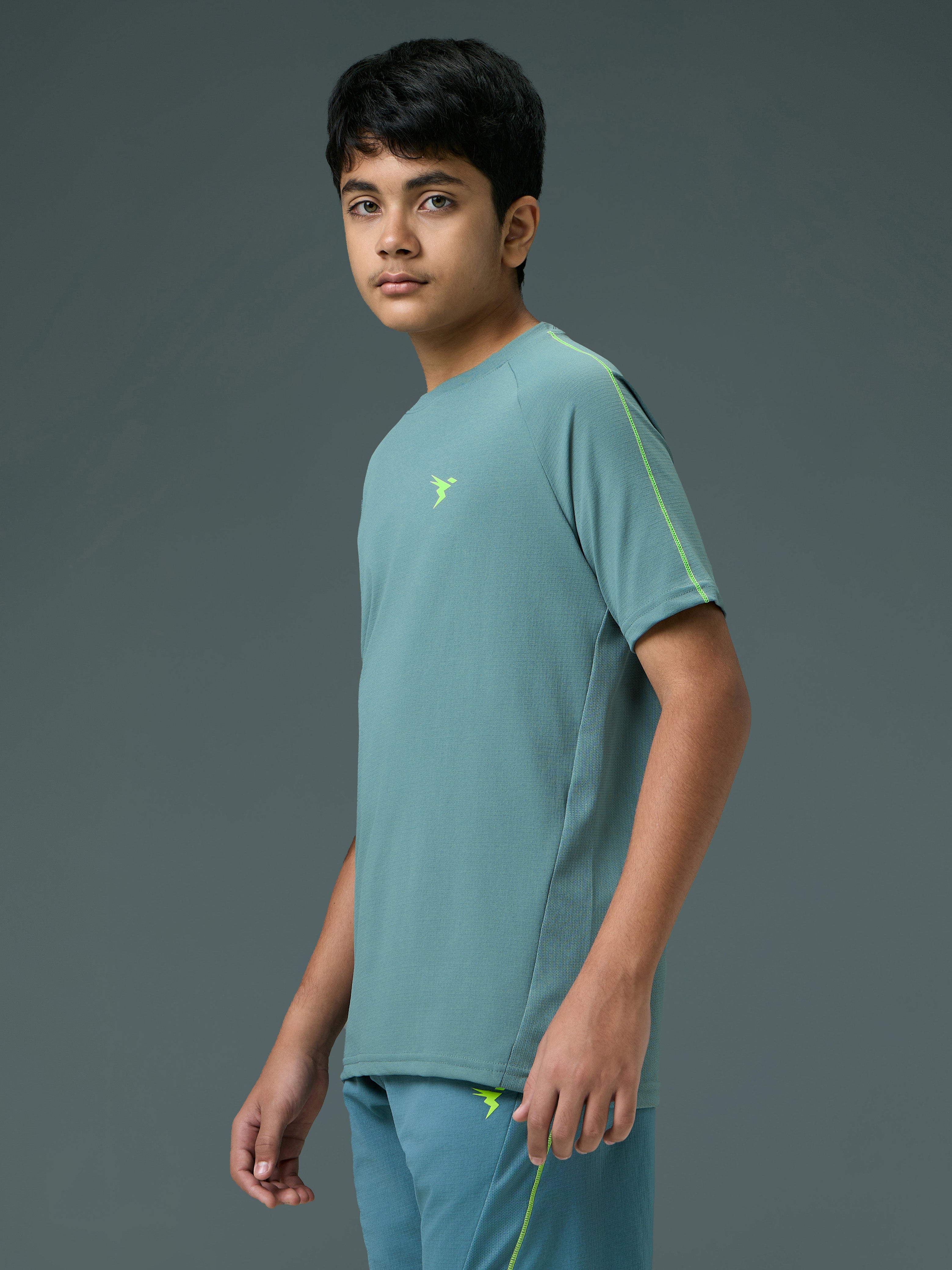 Technosport Kids Crew Neck Tshirt - B183 - NORTH ATLANTIC