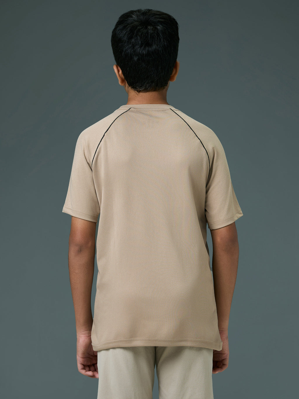 Technosport Kids Crew Neck Tshirt - B183 - OYSTER GRAY