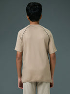 Technosport Kids Crew Neck Tshirt - B183 - OYSTER GRAY