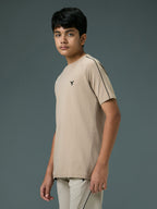 Technosport Kids Crew Neck Tshirt - B183 - OYSTER GRAY