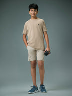 Technosport Kids Crew Neck Tshirt - B183 - OYSTER GRAY
