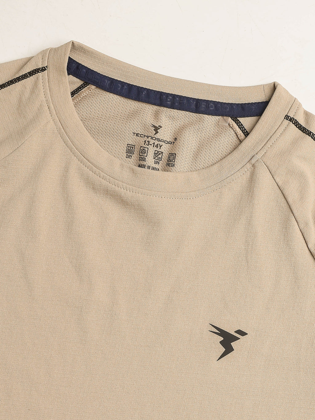 Technosport Kids Crew Neck Tshirt - B183 - OYSTER GRAY