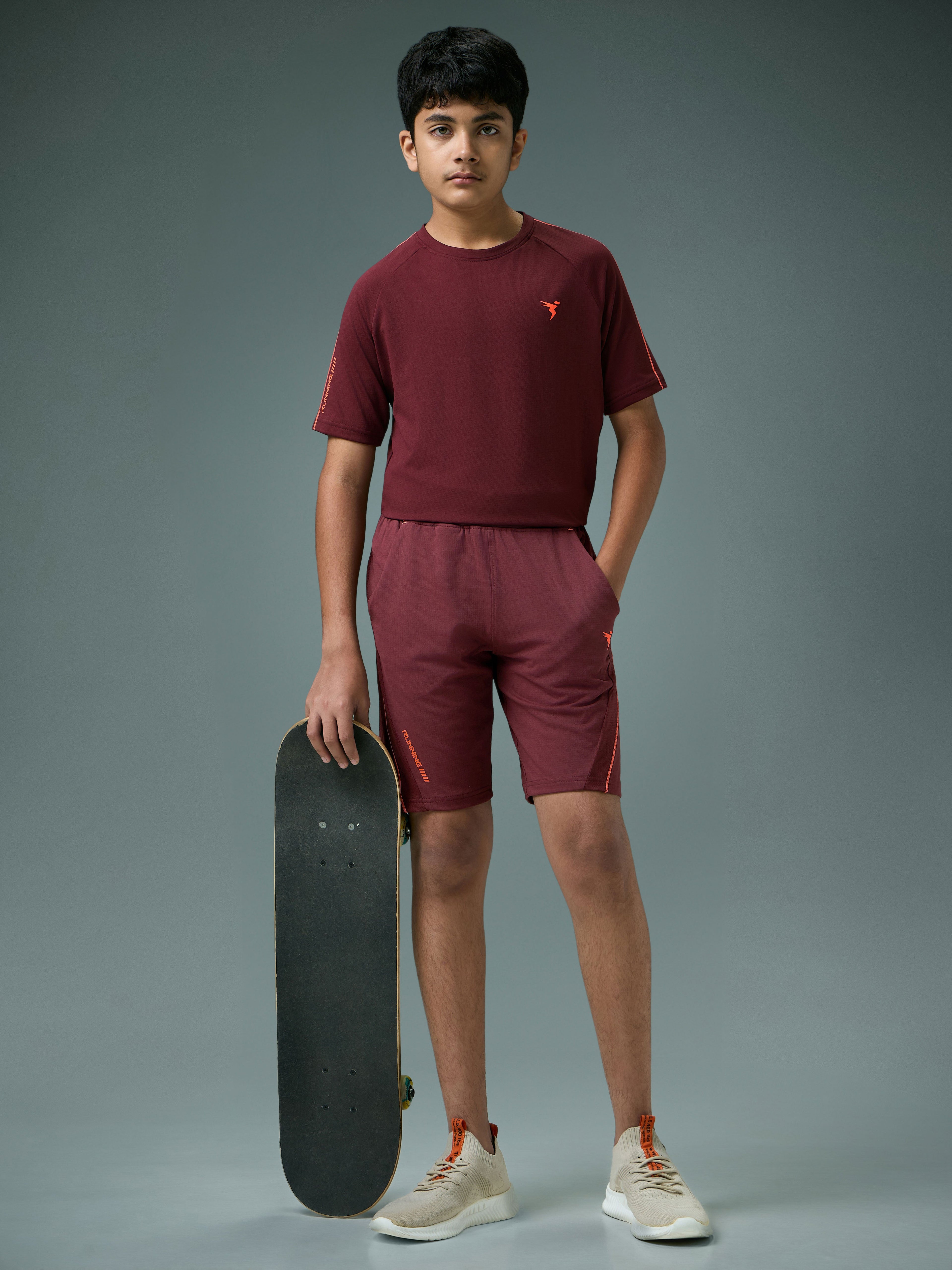 Technosport Kids Shorts (Cotflex) - B184 - CHOCOLATE TRUFFLE