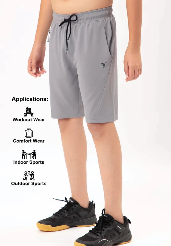 Technosport Kids Shorts (Cotflex) - B184 - LT GREY