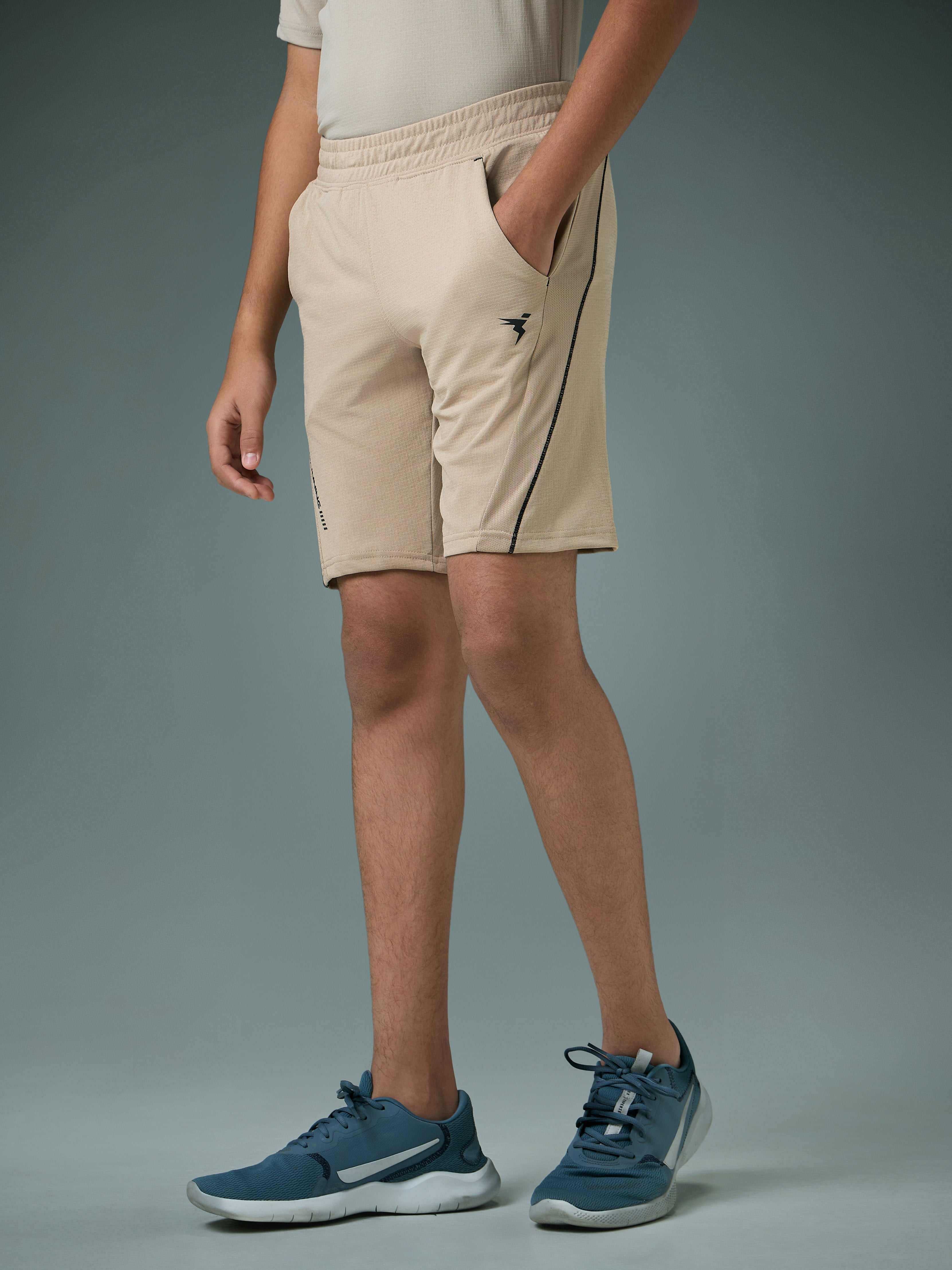 Technosport Kids Shorts (Cotflex) - B184 - OYSTER GRAY