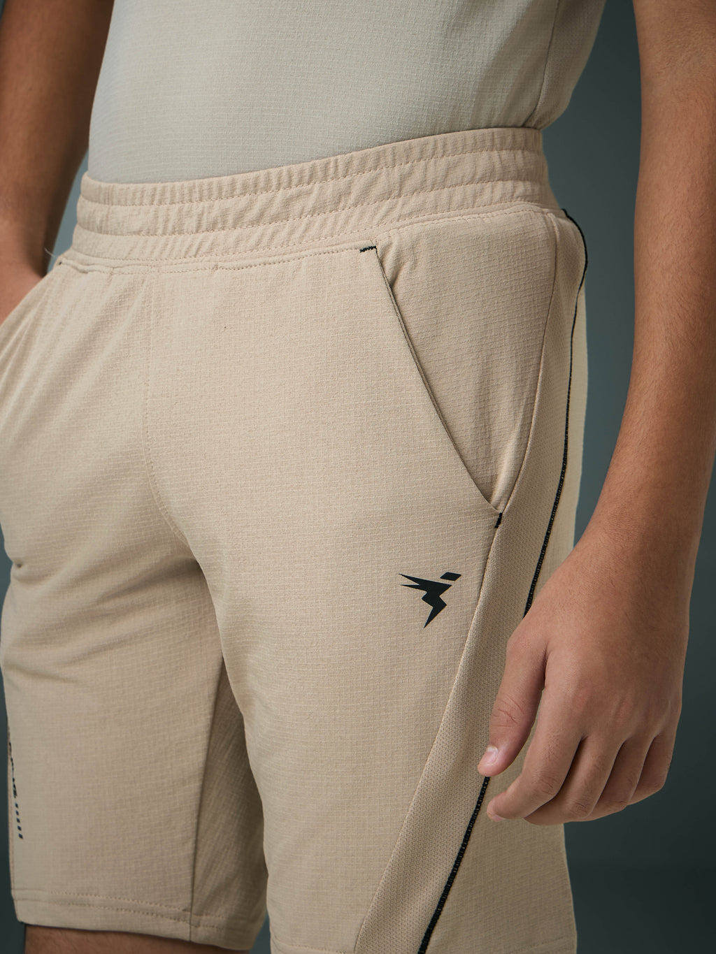 Technosport Kids Shorts (Cotflex) - B184 - OYSTER GRAY