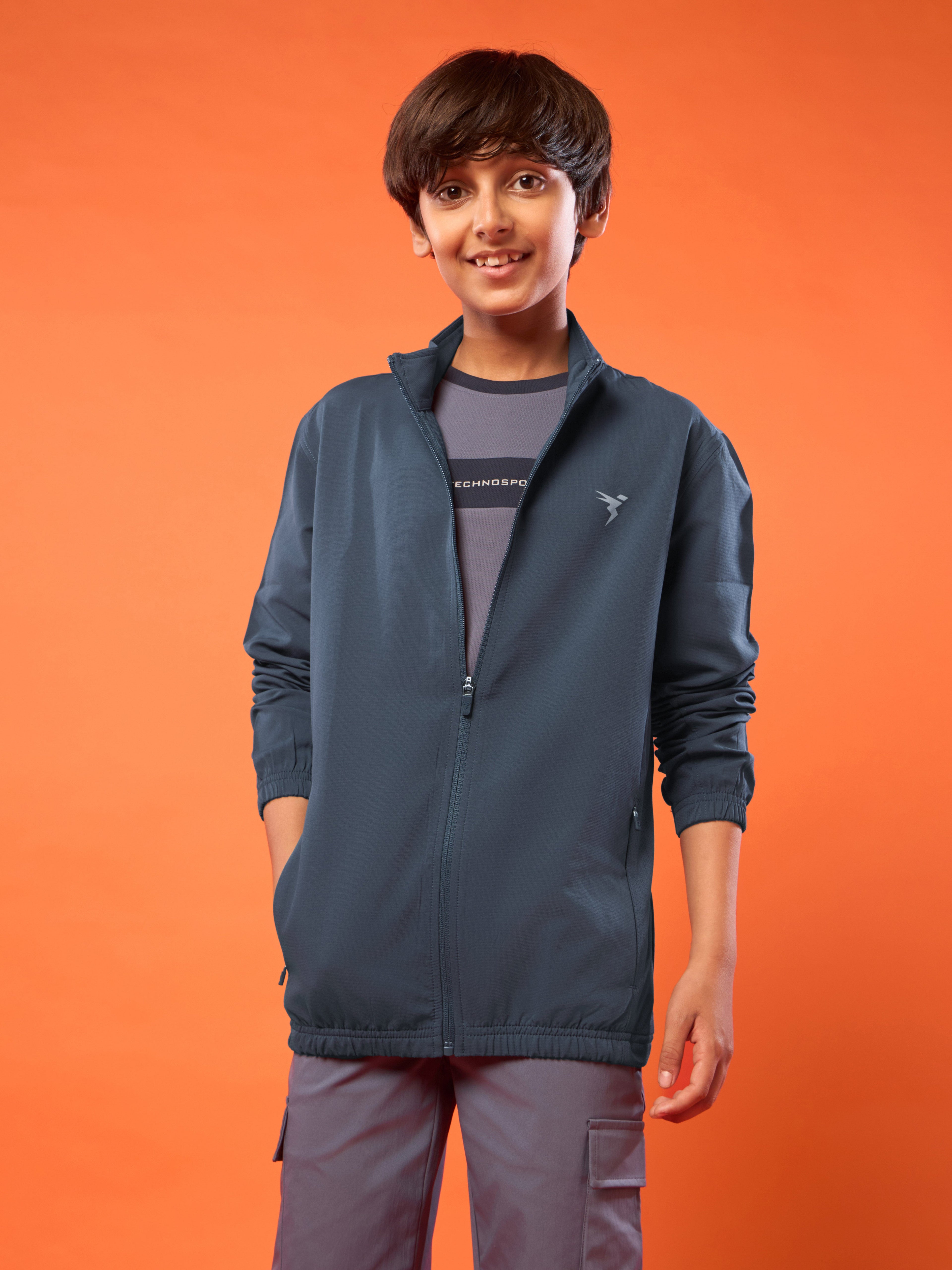 Technosport Kids Sports Jacket / Upper - BM86 - CARBON GREY