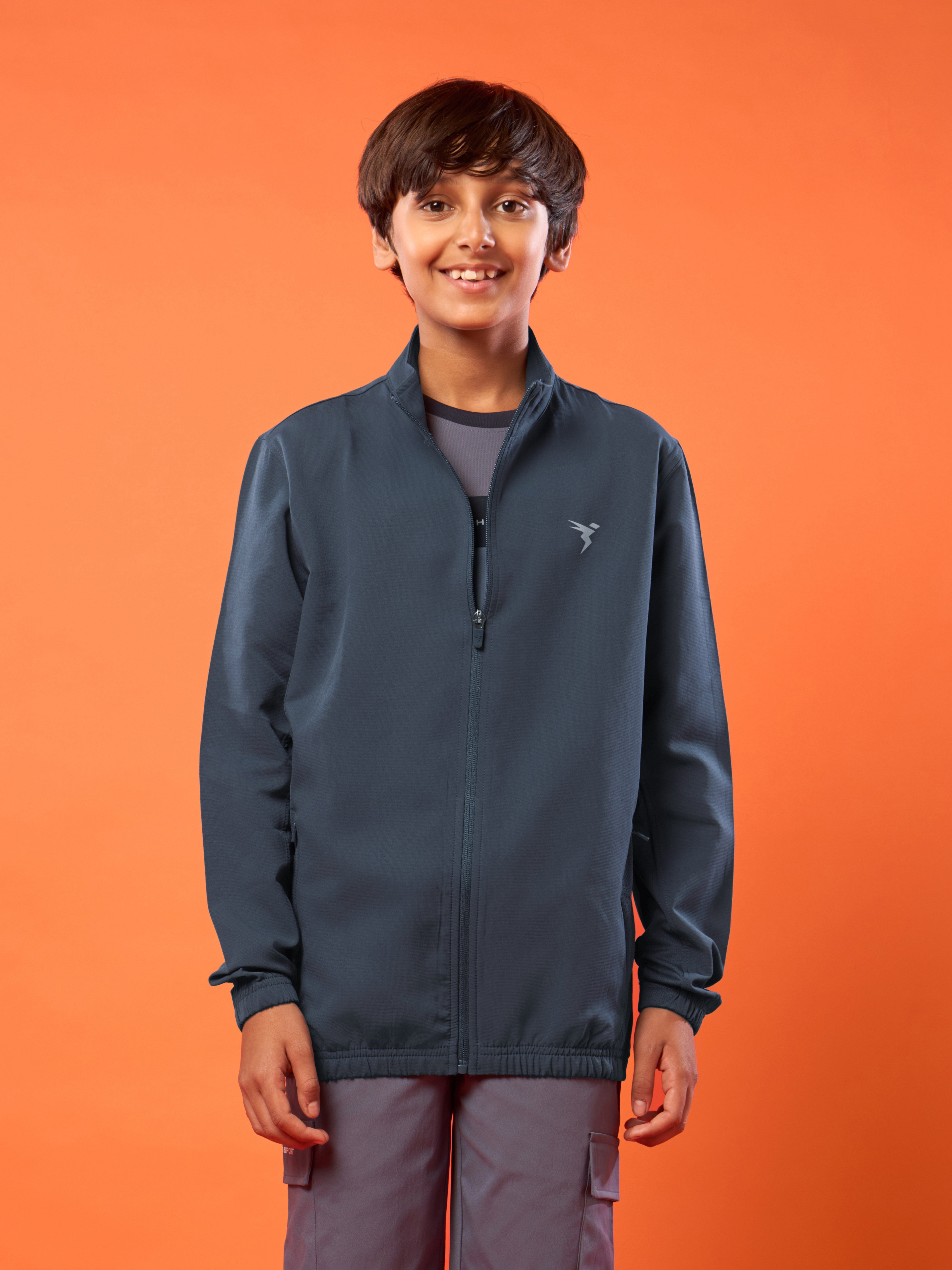 Technosport Kids Sports Jacket / Upper - BM86 - CARBON GREY