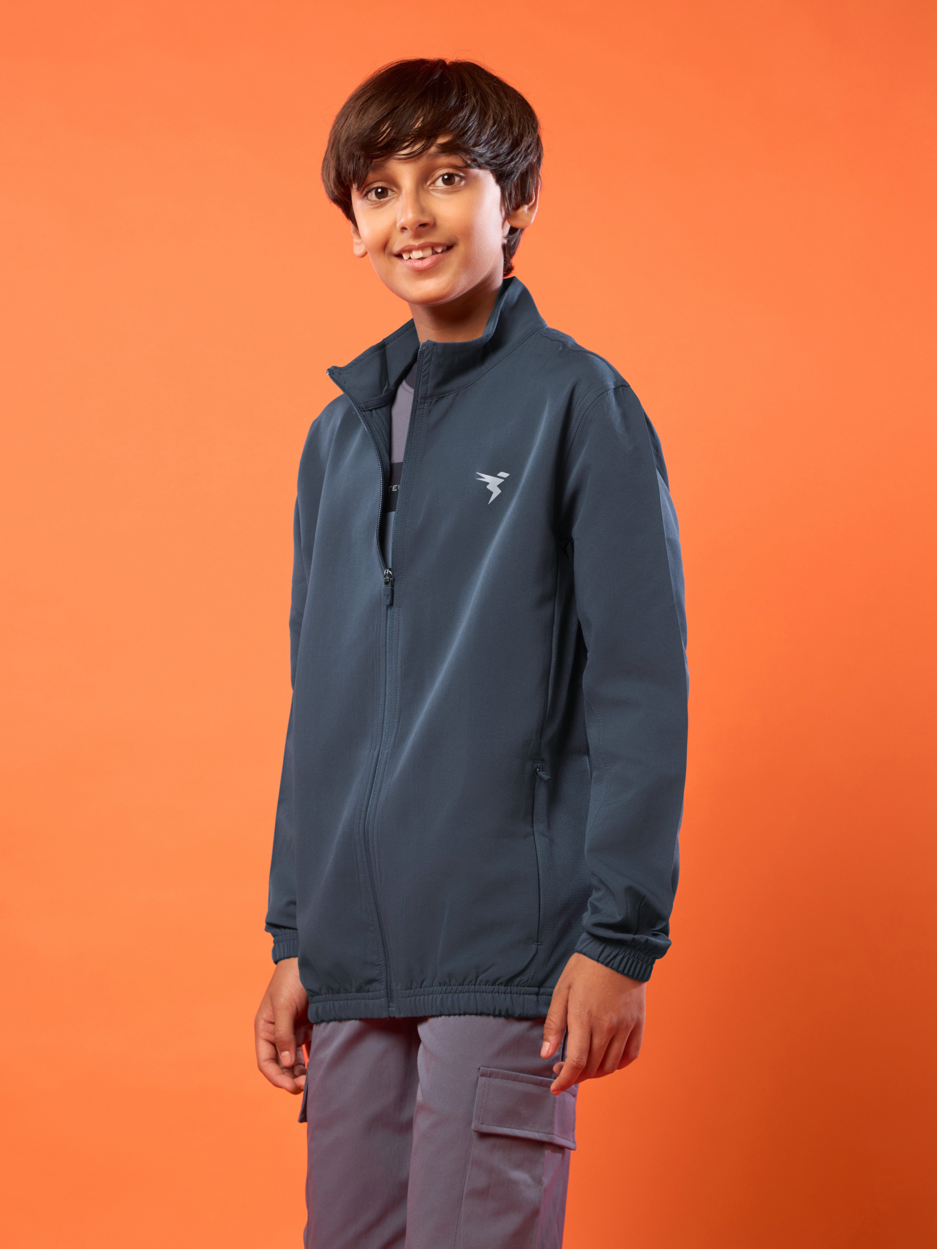 Technosport Kids Sports Jacket / Upper - BM86 - CARBON GREY