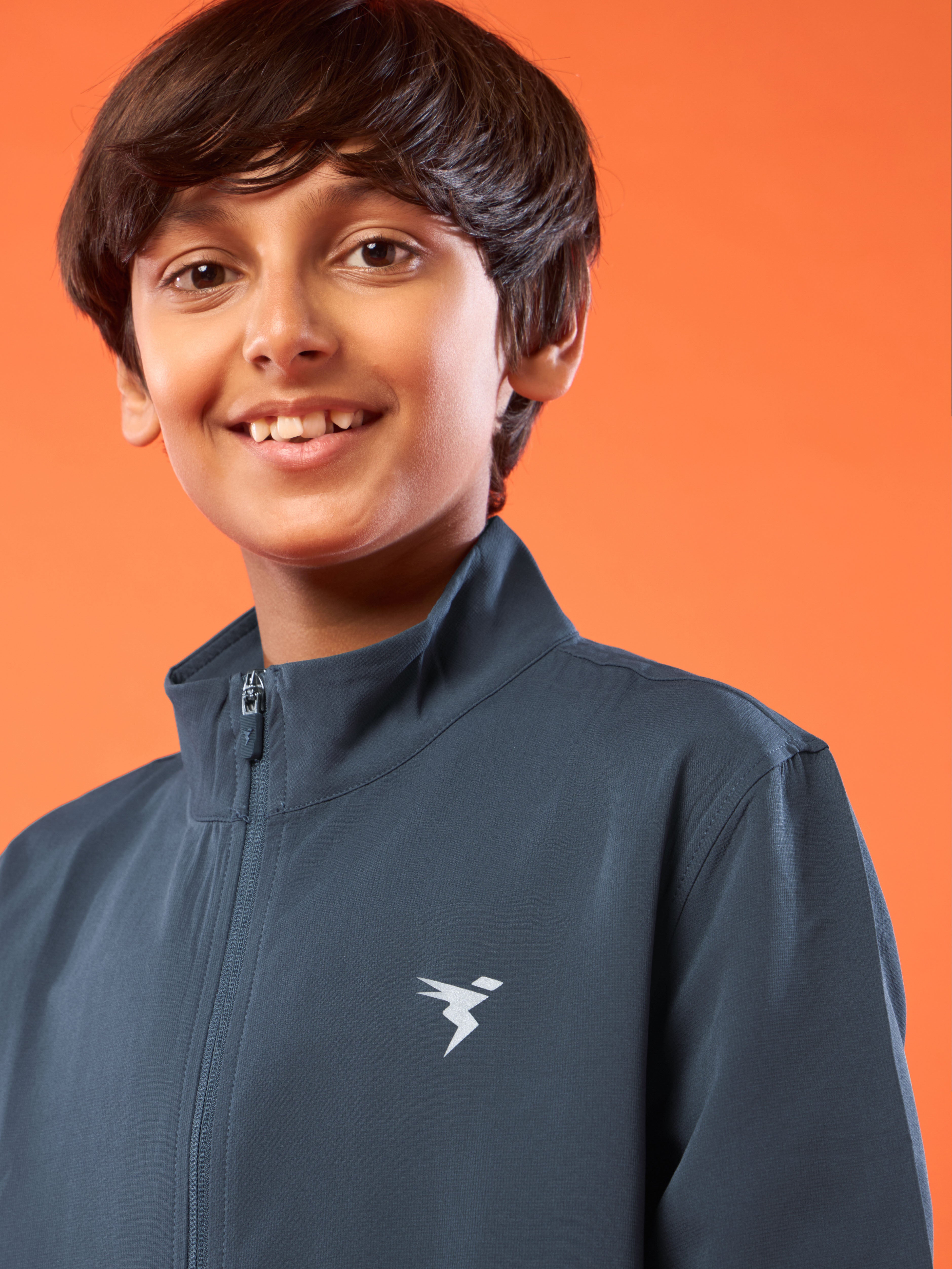 Technosport Kids Sports Jacket / Upper - BM86 - CARBON GREY