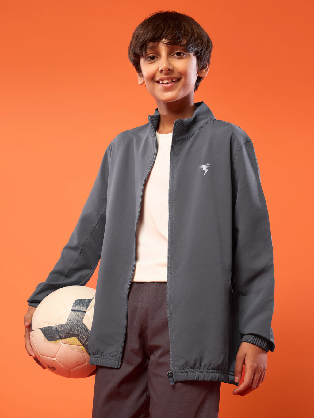 Technosport Kids Sports Jacket / Upper - BM86 - IRON GREY