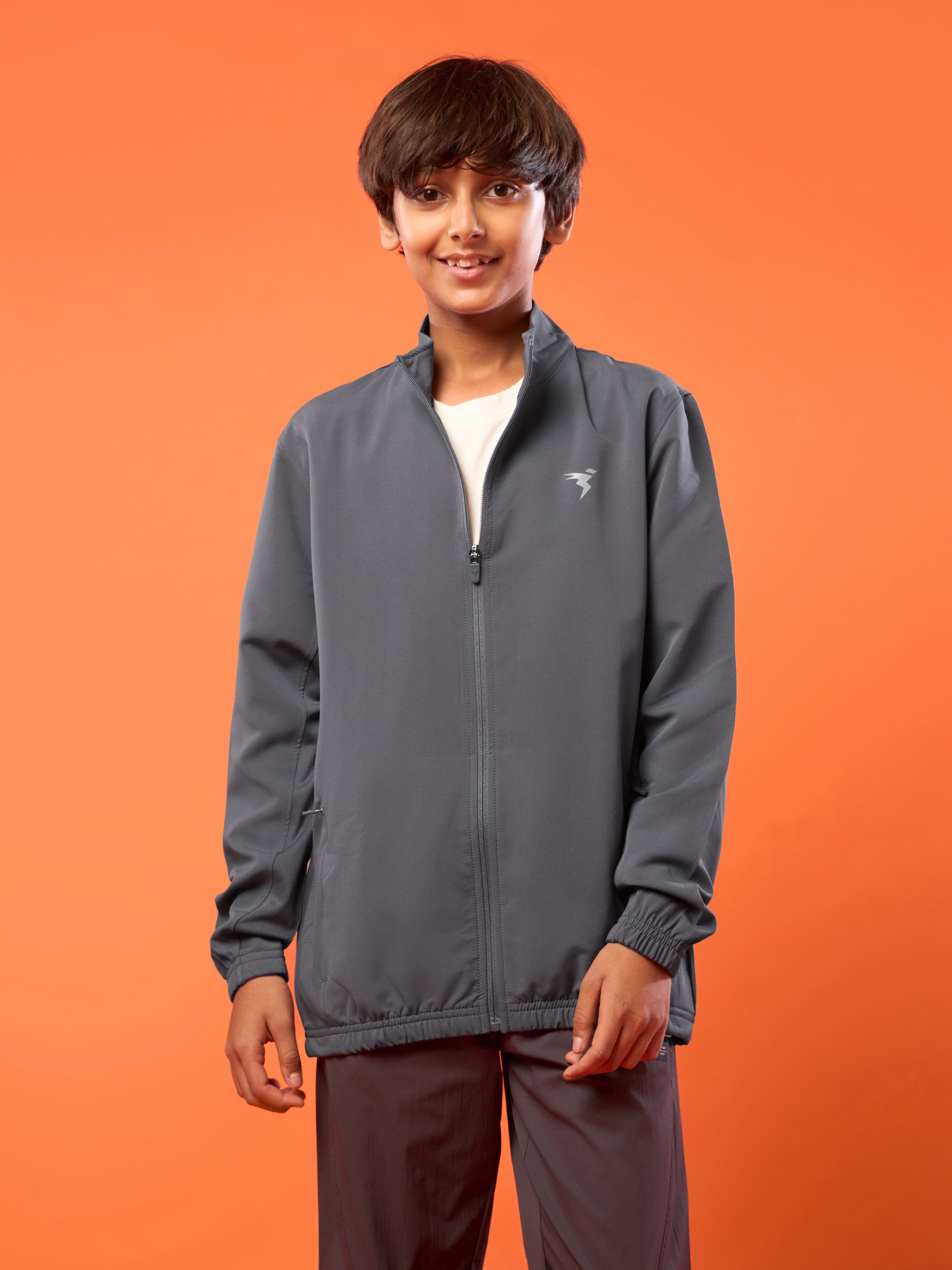 Technosport Kids Sports Jacket / Upper - BM86 - IRON GREY