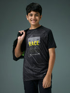 Technosport Kids Crew Neck Tshirt - BR121 - BLACK
