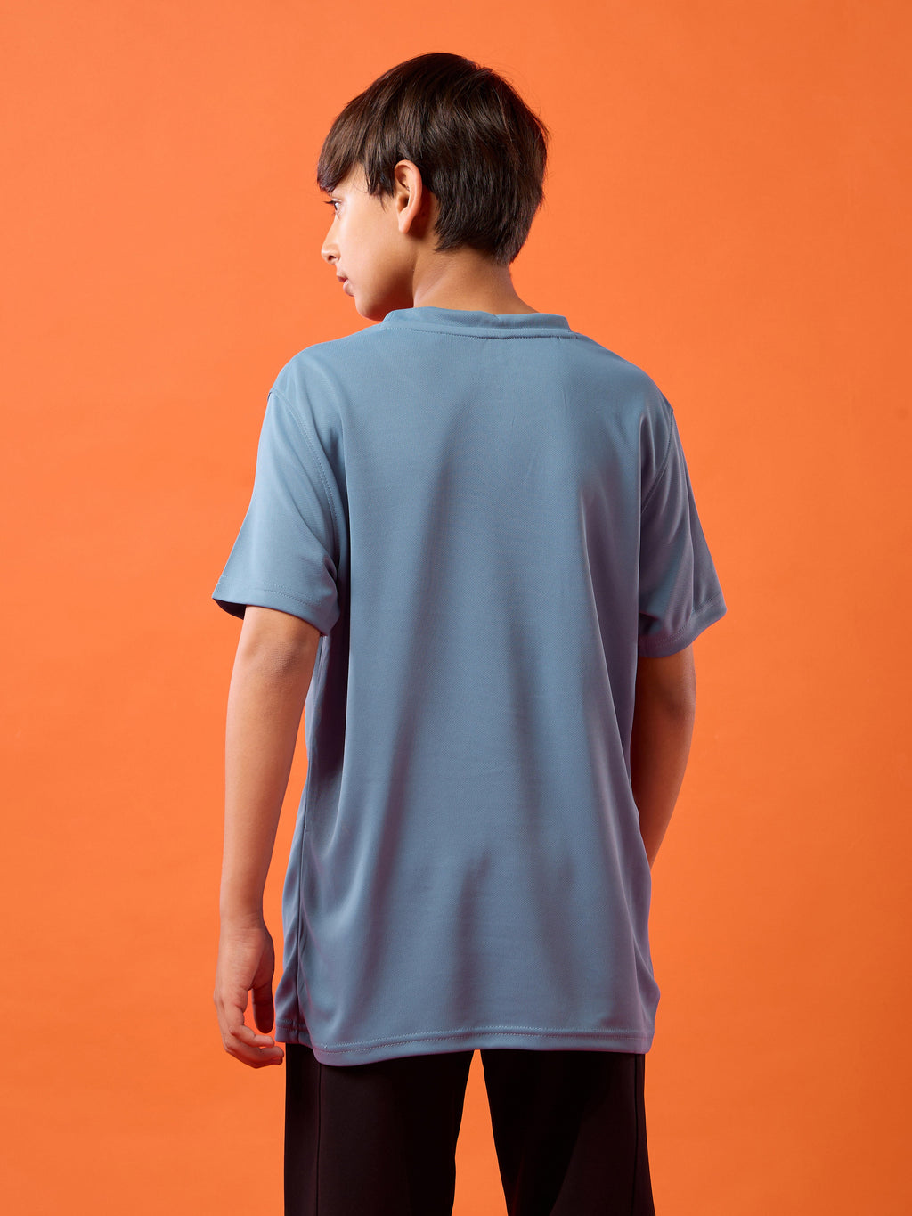 Technosport Kids Crew Neck Tshirt - BR121 - BLUE STONE