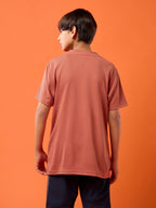 Technosport Kids Crew Neck Tshirt - BR121 - MARSALA