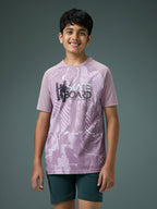 Technosport Kids Crew Neck Tshirt - BR121 - MODERN BROWN