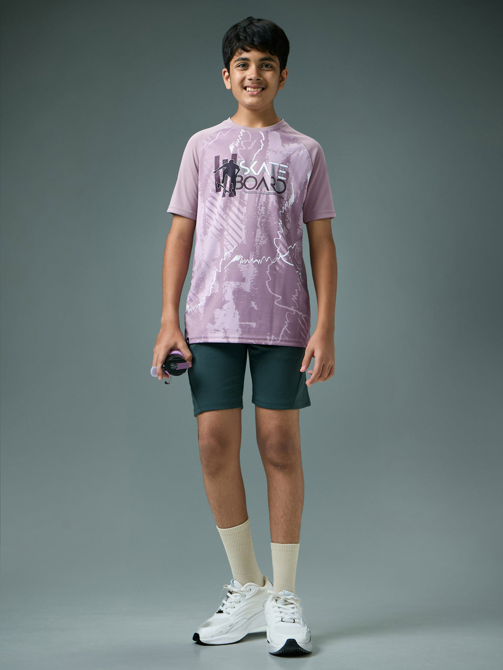 Technosport Kids Crew Neck Tshirt - BR121 - MODERN BROWN