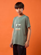 Technosport Kids Crew Neck Tshirt - BR121 - MYRTLE