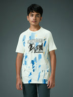 Technosport Kids Crew Neck Tshirt - BR121 - OFF WHITE