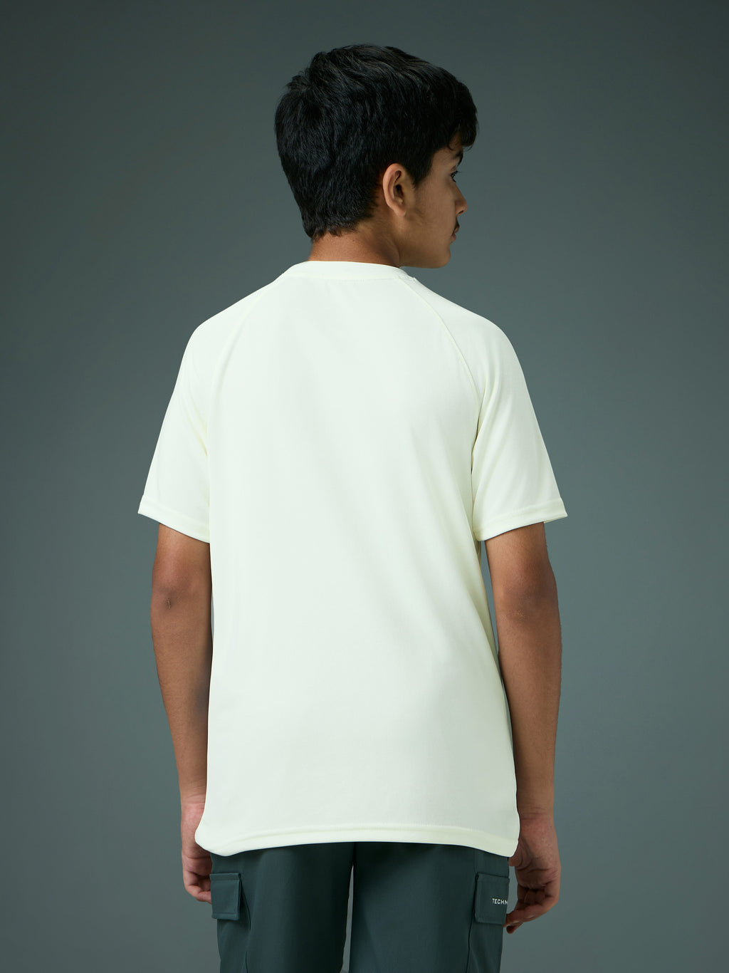 Technosport Kids Crew Neck Tshirt - BR121 - OFF WHITE