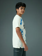 Technosport Kids Crew Neck Tshirt - BR121 - OFF WHITE