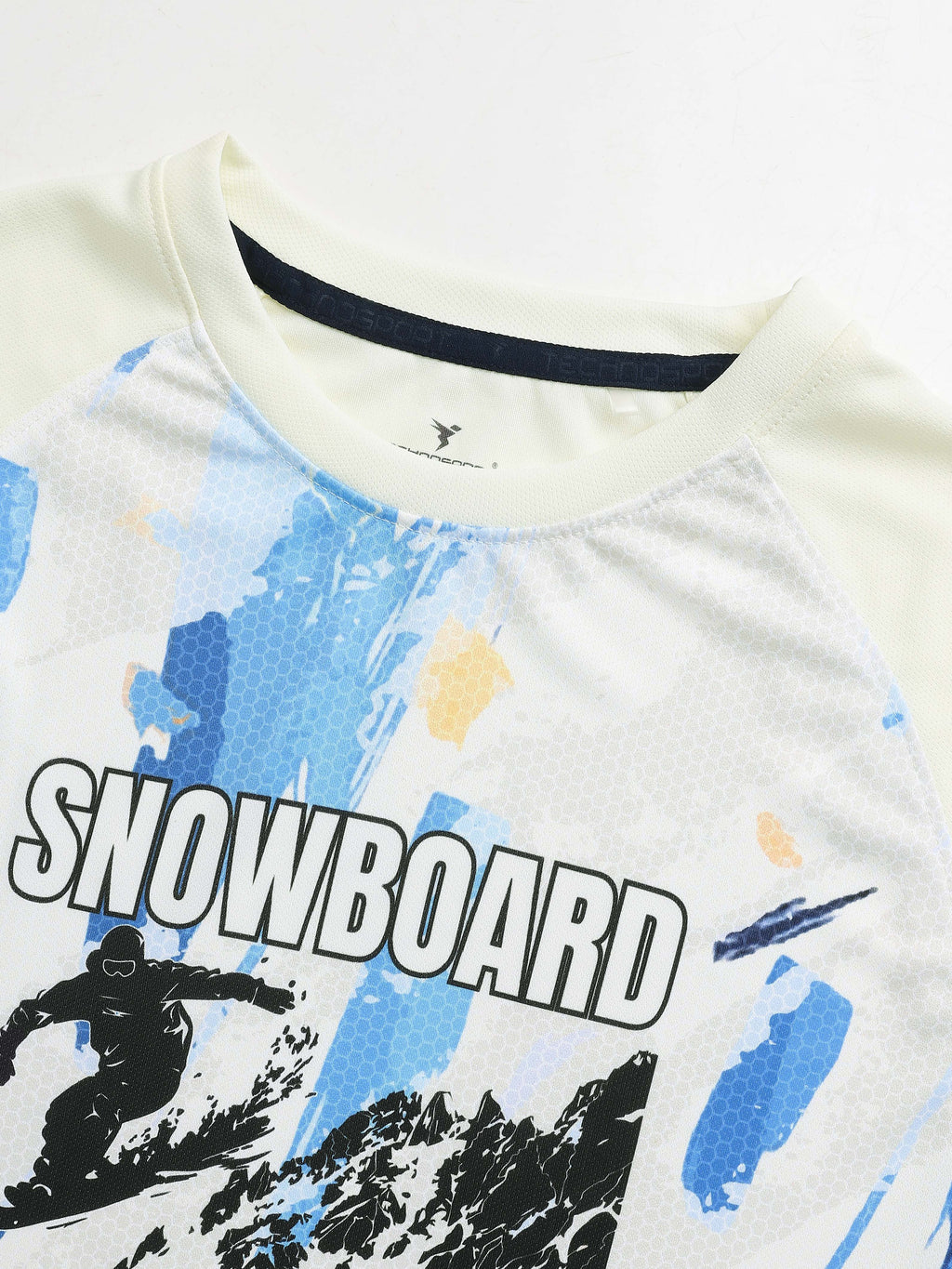 Technosport Kids Crew Neck Tshirt - BR121 - OFF WHITE
