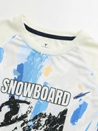 Technosport Kids Crew Neck Tshirt - BR121 - OFF WHITE