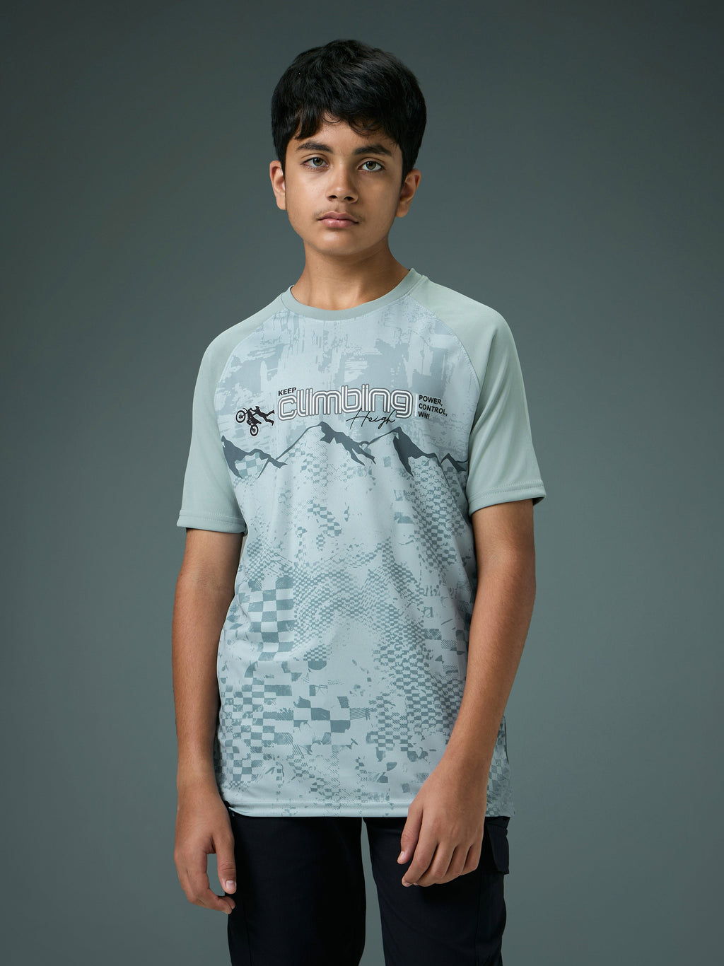 Technosport Kids Crew Neck Tshirt - BR121 - ULTIMATE GREY