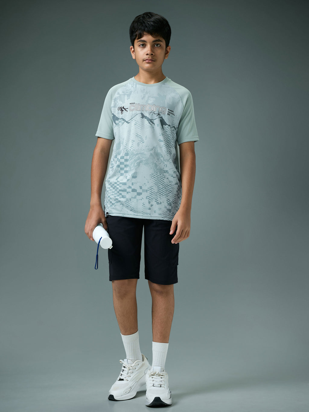 Technosport Kids Crew Neck Tshirt - BR121 - ULTIMATE GREY