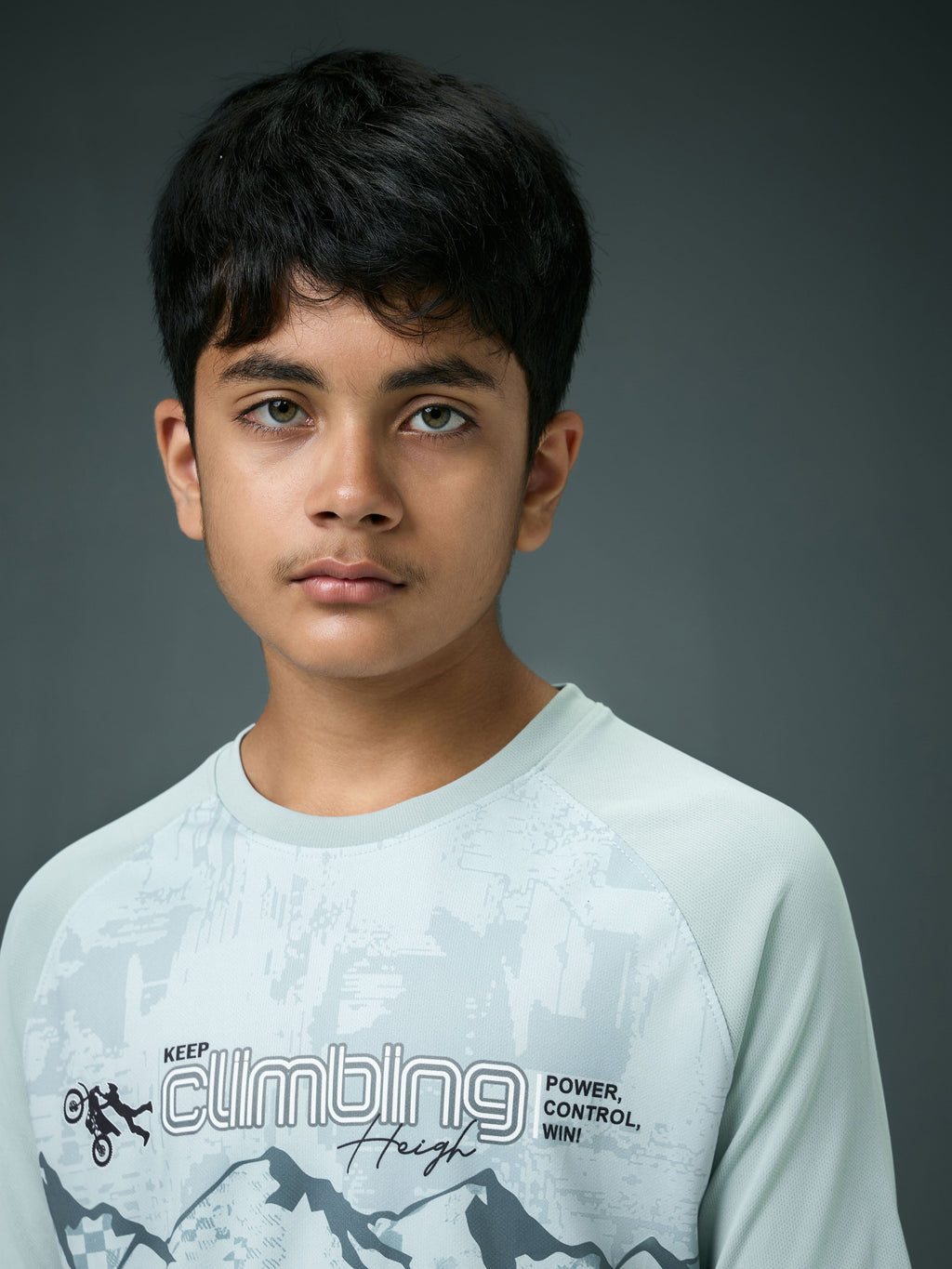 Technosport Kids Crew Neck Tshirt - BR121 - ULTIMATE GREY