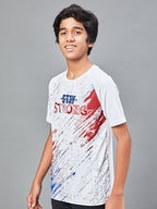 Technosport Kids Crew Neck Tshirt - BR121 - WHITE