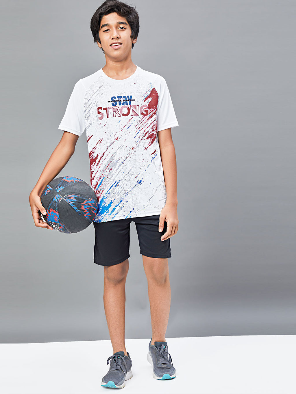 Technosport Kids Crew Neck Tshirt - BR121 - WHITE