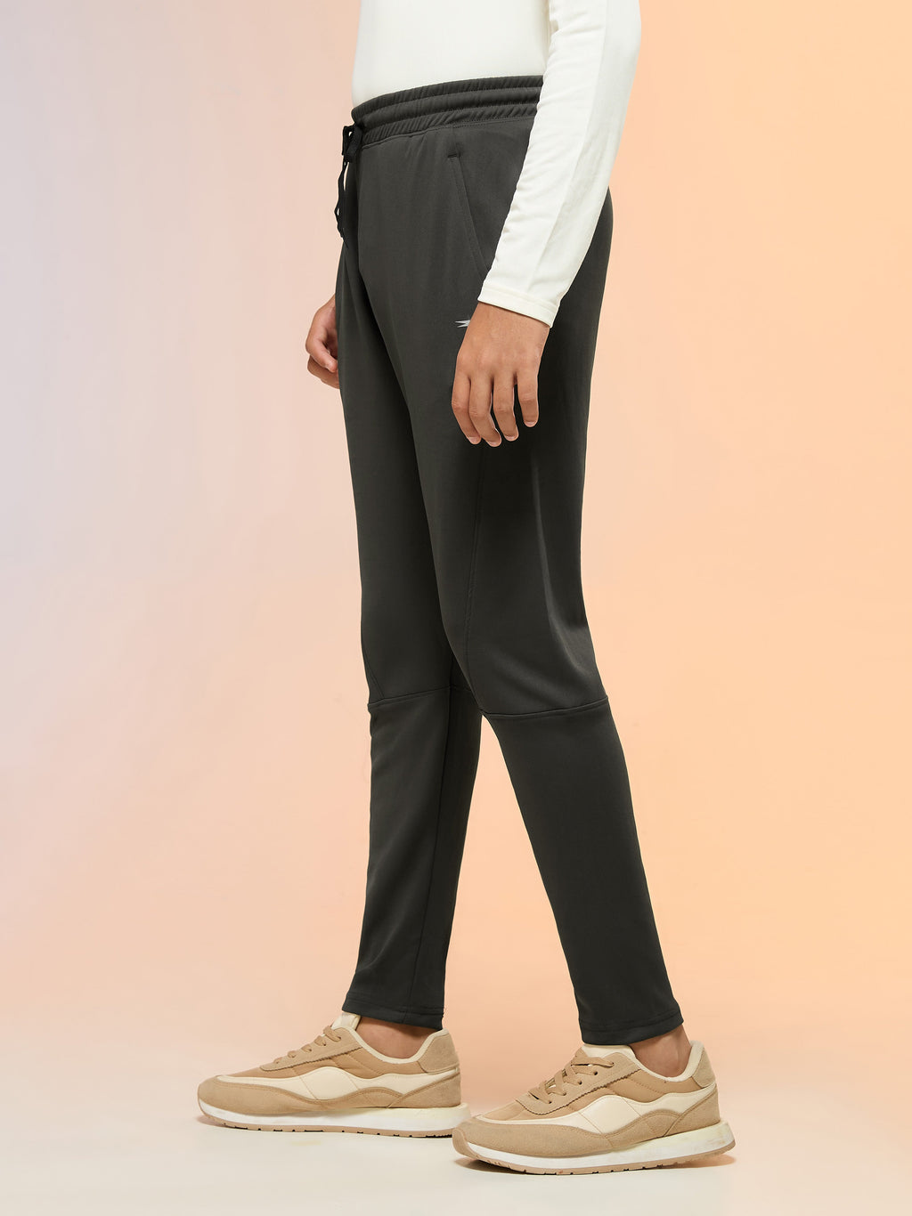 Technosport Kids Slim Fit Trackpant - BR25 - BLACK