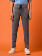 Technosport Kids Slim Fit Trackpant - BR25 - IRON GREY