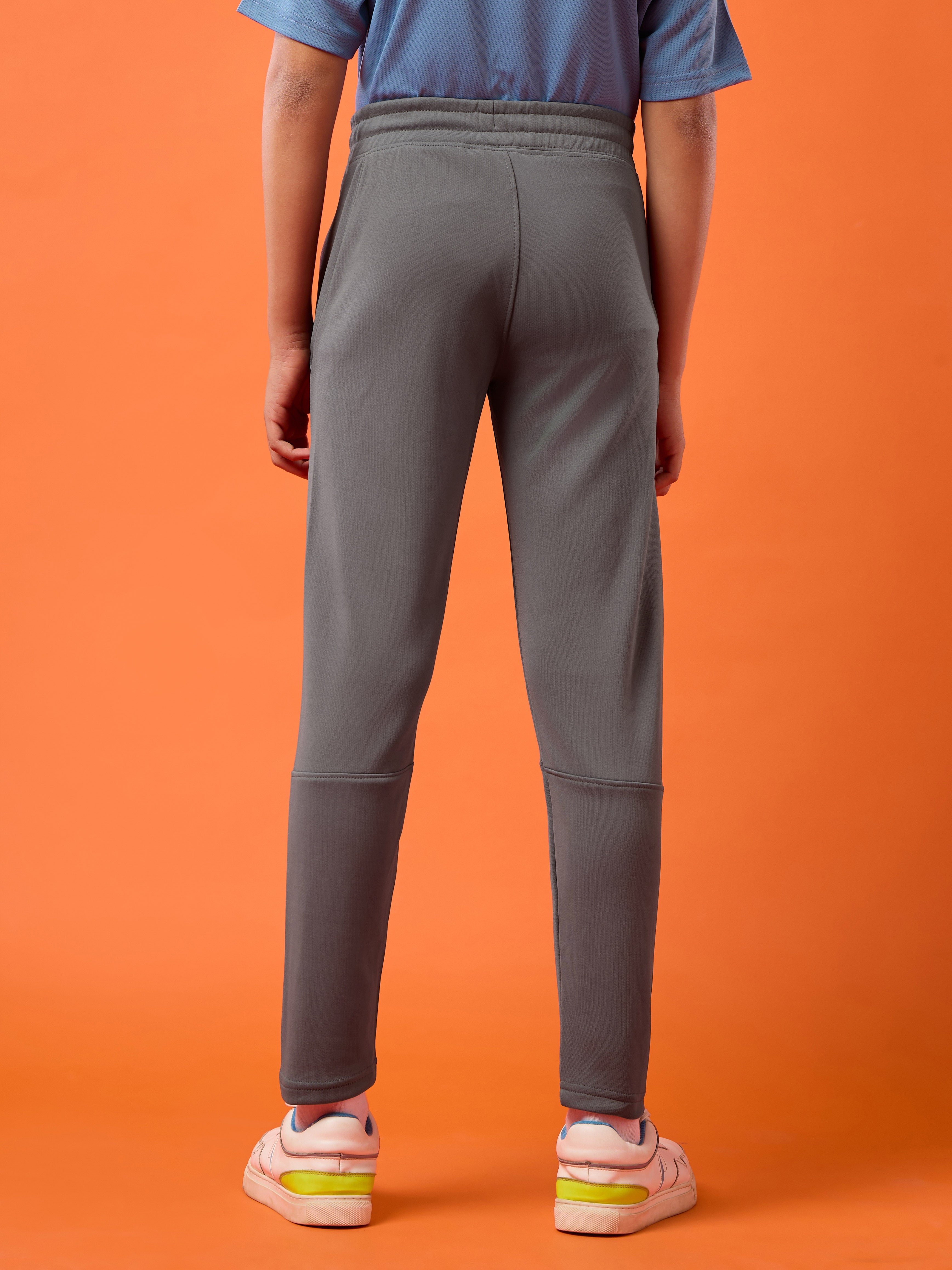 Technosport Kids Slim Fit Trackpant - BR25 - IRON GREY