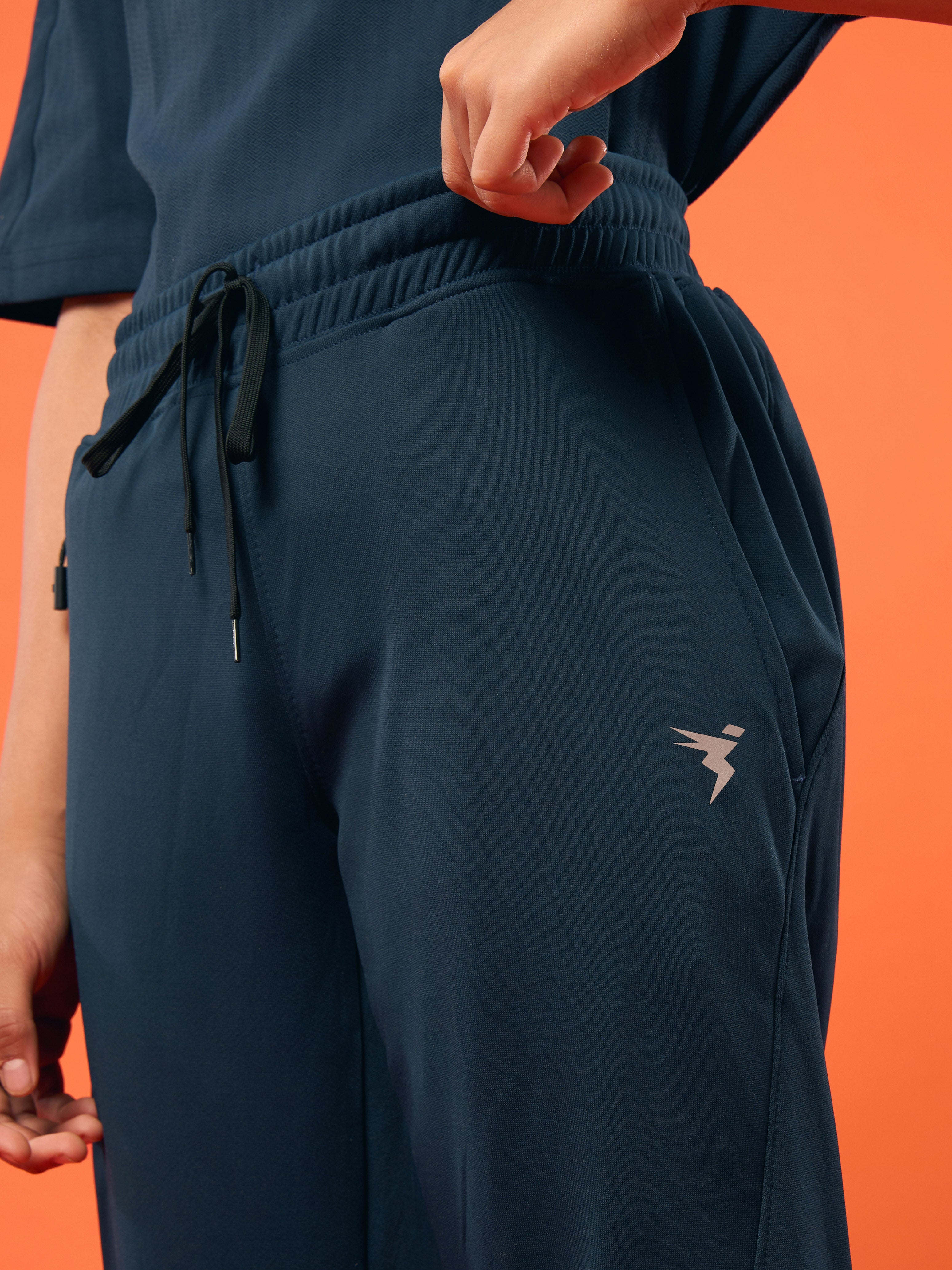Technosport Kids Slim Fit Trackpant - BR25 - NAVY B