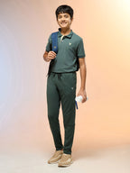 Technosport Kids Slim Fit Trackpant - BR25 - TREKKING GREEN